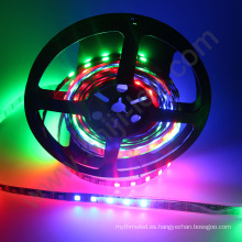 dmx cambiante de color direccionable ws1221 UV 12VDC IC individual control digital píxel rgb tira llevada flexible